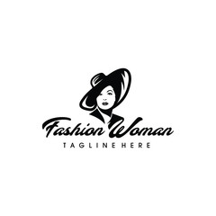 Fashion logo design. Awesome a fashion silhoutte. A fashion logotype.