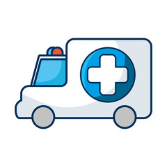 ambulance car vehicle isolated icon