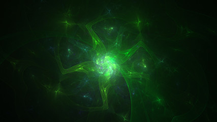 3D rendering abstract fractal light background