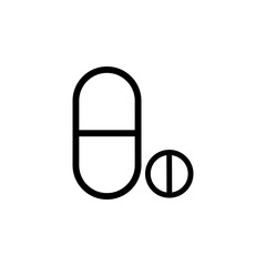 pill flat icon vector logo design trendy