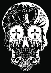 Day of  The Dead  sugar skull . Vector illustration