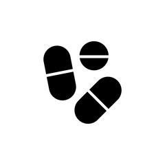 pill flat icon vector logo design trendy