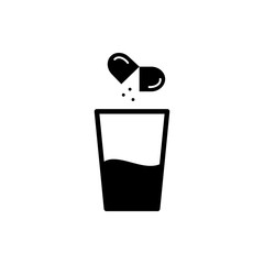 pill flat icon vector logo design trendy