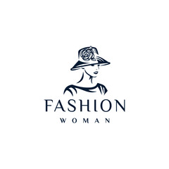 Fashion logo design. Awesome a fashion silhoutte. A fashion logotype.