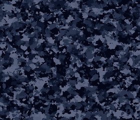Full seamless gray camouflage skin pattern vector. Winter camo texture design for textile fabric printing and wallpaper. - obrazy, fototapety, plakaty