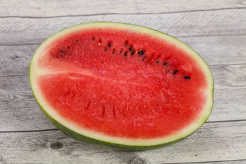 Ripe sweet juicy Half watermelon