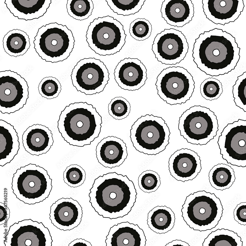 Poster black and white dots seamless pattern print background design