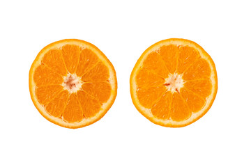 orange slice isolated on white background