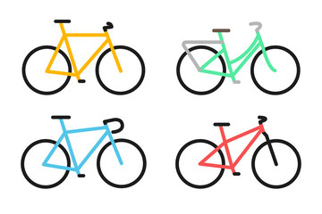 full color bicycle icon. Vector illustration