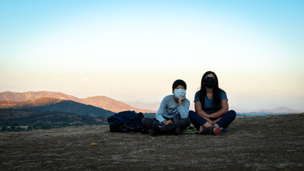 familie on the mountain