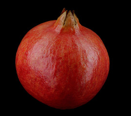 pomegranate isolated on black background