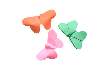 butterfly Origami on white background
