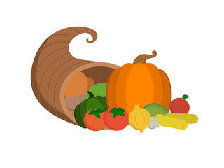 cornucopia with vegetables