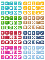 icon music set