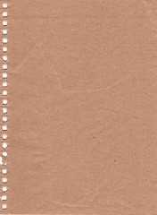 
notepad kraft sheet texture with spring