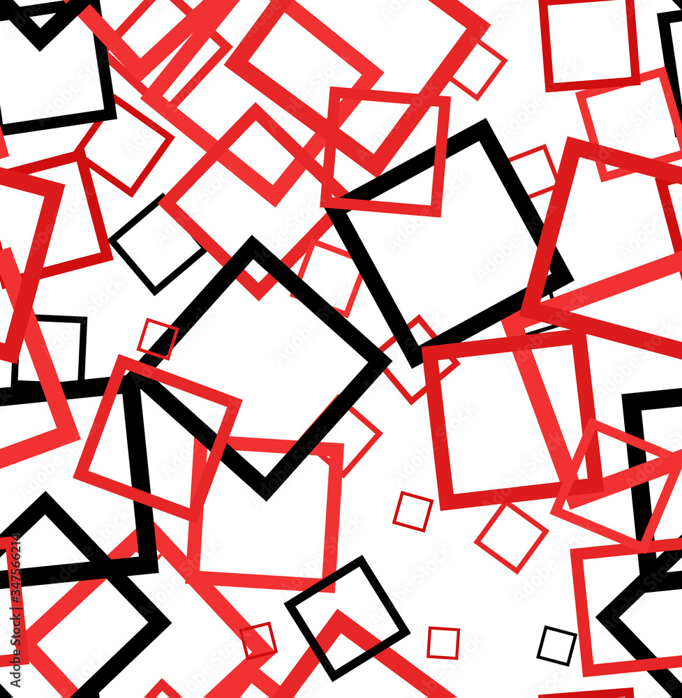 Poster random vector seamless pattern in squares.