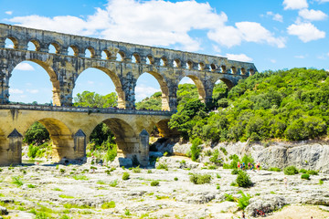 Fototapeta na wymiar France Nimes August 4 2016 Pont du Guard, Provence, France, Europe
