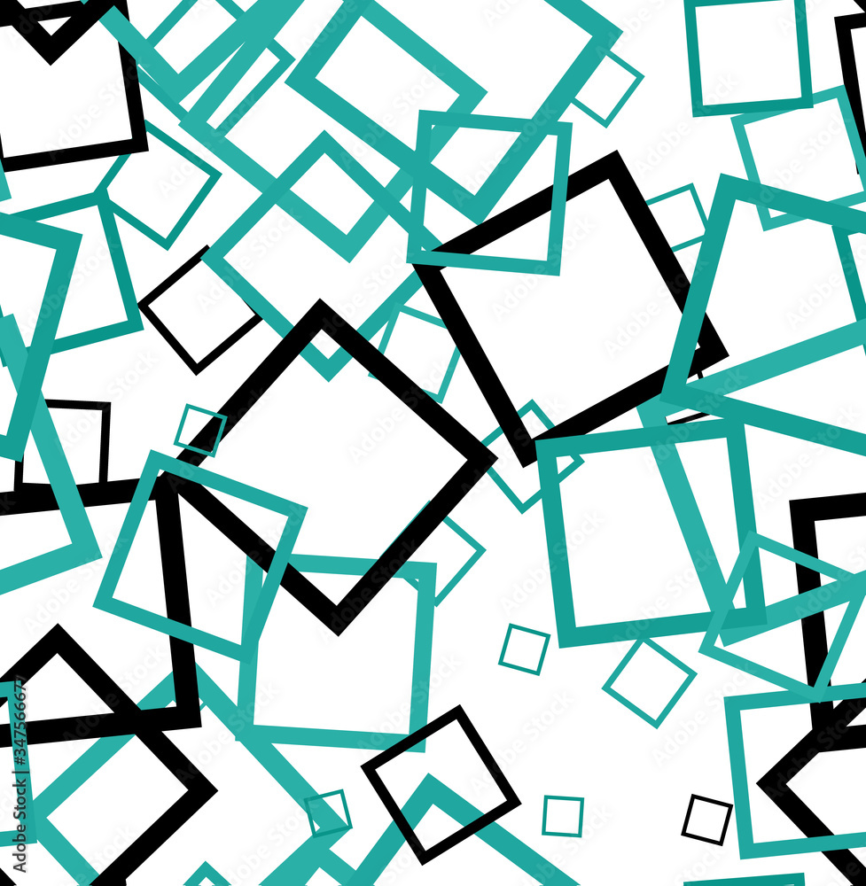 Poster random vector seamless pattern in squares.