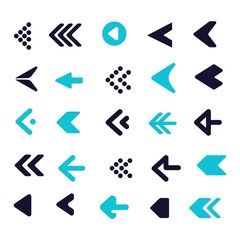 set of flat design pointer cursor Infographic icon arrow pack collection set Vector for web icon ui ux 