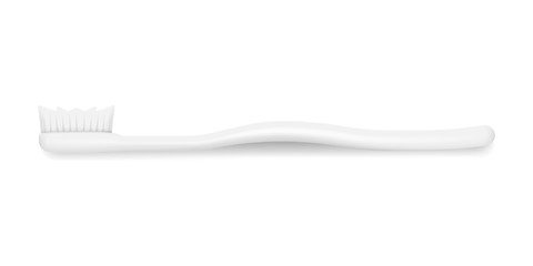 Realistic toothbrush isolated on white background. Vector illustration.