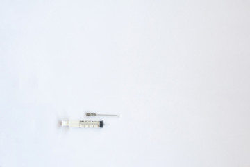 syringes on a white background