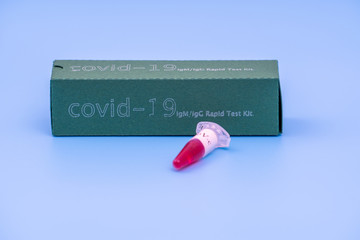 Rapid test COVID- 19 based on antibody particle