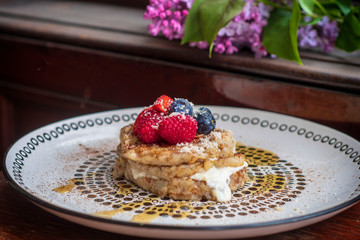 cake with berries