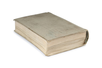 Old classic book on white background