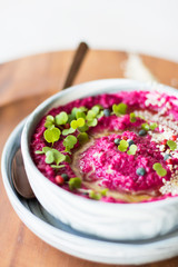 Chickpeas Hummus with Baked Beetroot