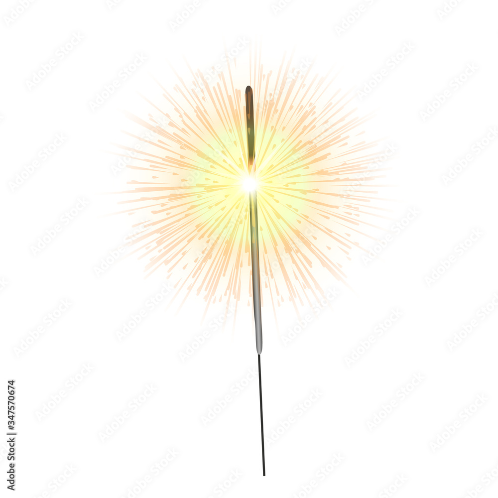 Poster party sparkler icon. cartoon of party sparkler vector icon for web design isolated on white backgrou
