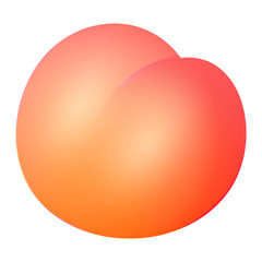 Garden peach icon. Cartoon of garden peach vector icon for web design isolated on white background