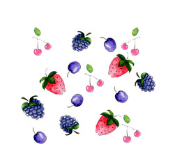 watercolor berries