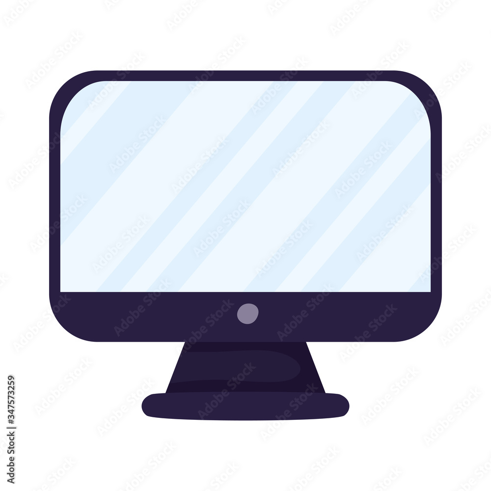 Poster desktop computer monitor isolated icon