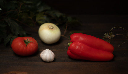 dark vegetables in the table