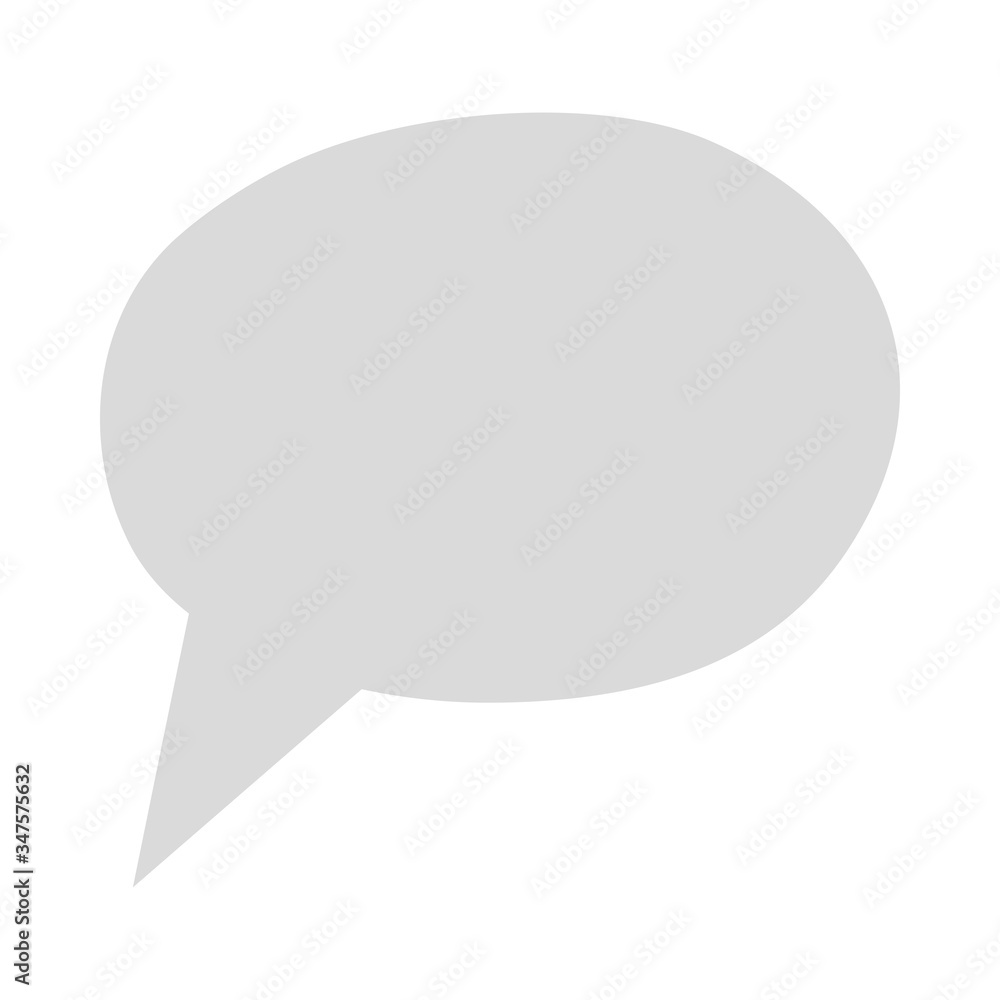 Wall mural speech bubble message isolated icon