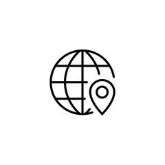 pinned location flat icon vector logo design trendy