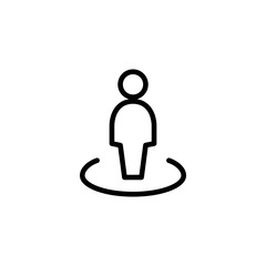 pinned location flat icon vector logo design trendy