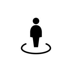 pinned location flat icon vector logo design trendy