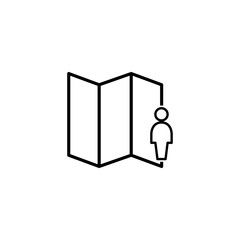 pinned location flat icon vector logo design trendy