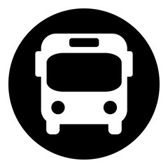 Bus simple icon. Flat desing