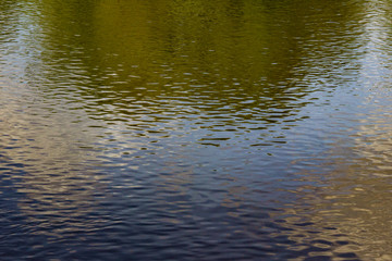 
Beautiful water surface with a fast flow