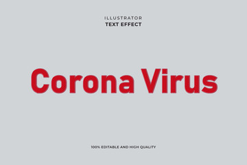 Coronavirus text effect background banner.premium vector.