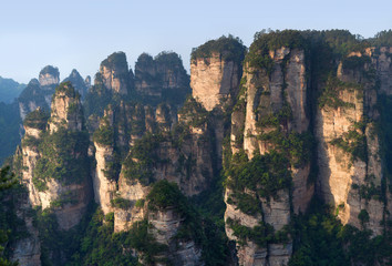 Fototapeta na wymiar Mountain view in Zhangjiajie National Forest Park in at Wulingyuan Scenic Area, Hunan province of China