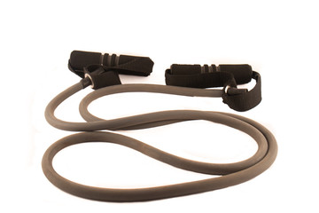 Resistance band on white background