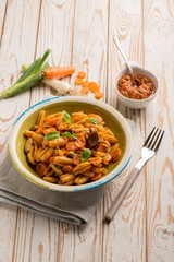 gnocchetti with red sicilian pesto