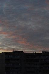 sunset over the city