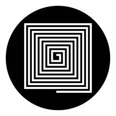 Spiral simple icon vector. Flat desing