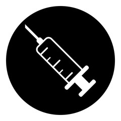 Syringe simple icon. Flat desing