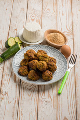 vegetarian meatball with zucchinis and ricotta