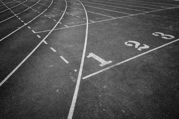 Background of running track surface with track numbers